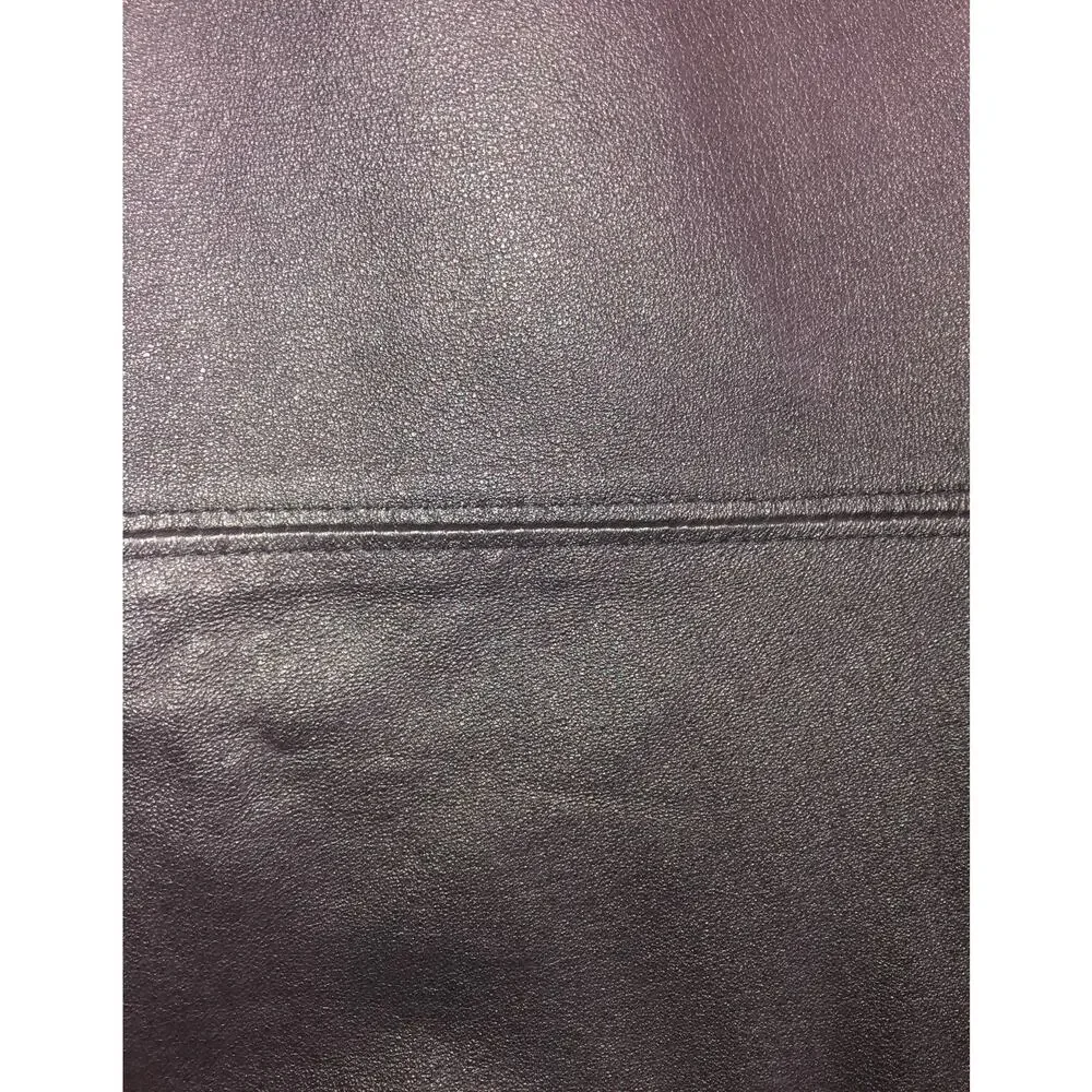1990s Bronson Thomas Black Leather Pencil Skirt 4